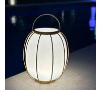 Lumisky Lampe de table sans fil TULUM H27 cm Poignée en métal Doré LED blanc chaud et froid
