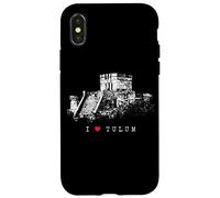 Tulum Site Maya Mexique Ruines Vintage Caraïbes Riviera Maya Coque pour iPhone X/XS
