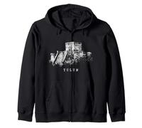 Tulum Site Maya Mexique Ruines Vintage Caraïbes Riviera Maya Sweat à Capuche