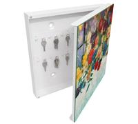 Tulup Armoire à Clés 30x30 cm | Blanc | Porte Droite | Fixation Murale