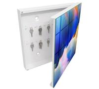 Tulup Armoire à Clés 30x30 cm | Blanc | Porte Droite | Fixation Murale