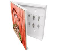 Tulup Boîte à Clés 30x30 cm | Blanc | Porte Gauche | Fixation Murale