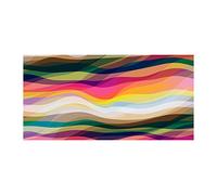 Tulup Crédence de cuisine 100x50cm Dosseret en verre Fond de hotte Verre de sécurité trempé Splashback Guard - Art: moderne et classique - Multicolore - Abstraction Des Vagues