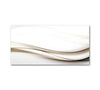 Tulup Crédence de cuisine 100x50cm Dosseret en verre Fond de hotte Verre de sécurité trempé Splashback Guard - Art: moderne et classique - Beige - Abstraction Des Vagues