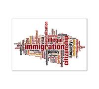 Tulup Crédence de Cuisine 100x70cm Dosseret en Verre Fond de hotte Verre de sécurité trempé Splashback Guard - Énonciations - Rouge - Immigration