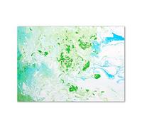 Tulup Crédence de cuisine 100x70cm Dosseret en verre Fond de hotte Verre de sécurité trempé Splashback Guard - Art: moderne et classique - Vert - Résumé Historique