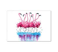 Tulup Crédence de cuisine 100x70cm Dosseret en verre Fond de hotte Verre de sécurité trempé Splashback Guard - Art: moderne et classique - Rose - Flamingos