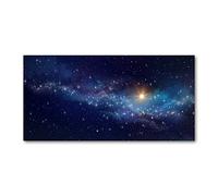 Tulup Crédence de Cuisine 120x60cm Dosseret en Verre Fond de hotte Verre de sécurité trempé Splashback Guard - Cosmos & Science Fiction - Bleu - Galaxie