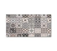 Tulup Crédence de cuisine 120x60cm Dosseret en verre Fond de hotte Verre de sécurité trempé Splashback Guard - Divers - Beige - Carreaux De Céramique