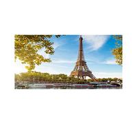 Tulup Crédence de cuisine 120x60cm Dosseret en verre Fond de hotte Verre de sécurité trempé Splashback Guard - Spectacles et architecture - Multicolore - Tour Eiffel Paris