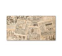 Tulup Crédence de cuisine 120x60cm Dosseret en verre Fond de hotte Verre de sécurité trempé Splashback Guard - Énonciations - Beige - Le Vieux Journal