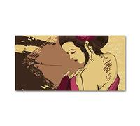 Tulup Crédence de cuisine 120x60cm Dosseret en verre Fond de hotte Verre de sécurité trempé Splashback Guard - Art: moderne et classique - Multicolore - Geisha