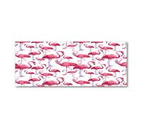 Tulup Crédence de cuisine 125x50cm Dosseret en verre Fond de hotte Verre de sécurité trempé Splashback Guard - Animaux - Rose - Flamingos