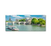 Tulup Crédence de cuisine 125x50cm Dosseret en verre Fond de hotte Verre de sécurité trempé Splashback Guard - Spectacles et architecture - Multicolore - Seine Paris