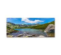 Tulup Crédence de cuisine 125x50cm Dosseret en verre Fond de hotte Verre de sécurité trempé Splashback Guard - Paysage - Vert - Vallée Des Tatras