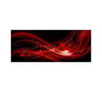 Tulup Crédence de cuisine 125x50cm Dosseret en verre Fond de hotte Verre de sécurité trempé Splashback Guard - Art: moderne et classique - Rouge - Résumé Historique