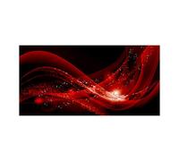 Tulup Crédence de cuisine 140x70cm Dosseret en verre Fond de hotte Verre de sécurité trempé Splashback Guard - Art: moderne et classique - Rouge - Résumé Historique