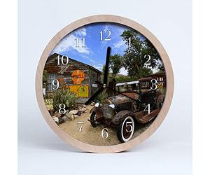 Tulup Horloge Murale ⌀ 20cm en Bois Mécanisme Silencieux Moderne Décoration D'intérieur Cousine Ronde Impression Bois de Bouleau - Pare-Chocs de Voiture Ancienne