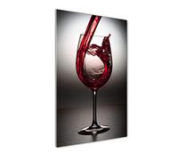 Tulup - Impression sur Verre Acrylique - 60x120 - Image sur Verre - Déco Mural derrière Le Plastique - Tableaux pour la Mur - Mural Art - Décoration - Nourriture et Boissons - Rouge - Vin Rouge