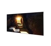 Tulup Impression sur Verre Acrylique Tableau - 100x50cm Murale Jésus-Christ résurrection décorative Decoration - Cave Traverse Le Soleil