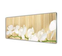 Tulup Impression sur Verre Trempé 125x50cm - Plastique Imprimés Tableau Mural Moderne Décoration Déco Design 4 Crochets - Fleurs Floral