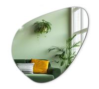 Tulup Miroir Mural sans Cadre Boho Cut Premium Salle de Bain Maquillage Spot 58x58cm