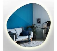 Tulup Miroir pour La Maison Décoration De Chambre Lumière Chaude 100 cm Magnifique Miroir Irrégulier Grand Miroir pour Salle de Bains LED