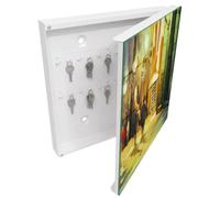 Tulup Organisateur Clef 30x30 cm | Blanc | Porte Droite | Fixation Murale