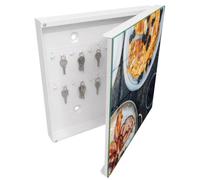 Tulup Organisateur Clef 30x30 cm | Blanc | Porte Droite | Fixation Murale