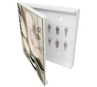 Tulup Organisateur Clef 30x30 cm | Blanc | Porte Gauche | Fixation Murale