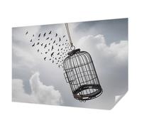 Tulup Papier Peint Auto-Adhésif 152x104 cm Décoration Intérieure pour Chambre à Coucher et Salon Moderne Haute Qualité Résistante aux Taches Pose Murale - Oiseaux volants
