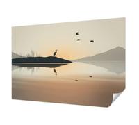 Tulup Papier Peint Auto-Adhésif 152x104 cm Moderne Pose Murale Haute Qualité pour Chambre à Coucher et Salon Décoration Intérieure Résistante aux Taches - Silence du matin