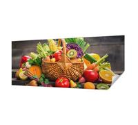 Tulup Papier Peint Auto-Adhésif 250x104 cm pour Chambre à Coucher et Salon Décoration Intérieure Pose Murale Panoramique Haute Qualité Résistante aux Taches - Richesse fruitée