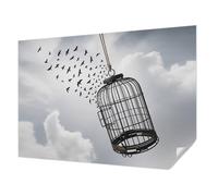 Tulup Papier Peint Auto-Adhésif 312x219 cm Décoration Intérieure pour Chambre à Coucher et Salon Panoramique Haute Qualité Résistante aux Taches Pose Murale - Oiseaux volants