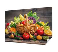 Tulup Papier Peint Auto-Adhésif 312x219 cm pour Chambre à Coucher et Salon Décoration Intérieure Pose Murale Panoramique Haute Qualité Résistante aux Taches - Richesse fruitée