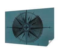 Tulup Papier Peint Autocollant Mur 152x104 cm Haute Qualité Résistante aux Taches Pose Murale pour Chambre à Coucher et Salon Décoration Intérieure Moderne - compas marin