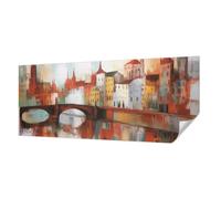 Tulup Papier Peint Autocollant Mur 250x104 cm Panoramique Pose Murale Résistante aux Taches Décoration Intérieure pour Chambre à Coucher et Salon Haute Qualité - paysage urbain