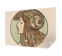 Tulup Papier Peint Autocollant Mur 312x219 cm Panoramique Pose Murale Résistante aux Taches Décoration Intérieure pour Chambre à Coucher et Salon Haute Qualité - Art Nouveau portrait