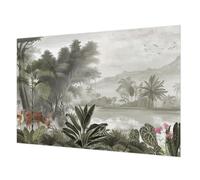 Tulup Papier Peint Décoratif 152x104 cm Facile à Nettoyer pour Chambre à Coucher et Salon Impression de Haute Qualité Pose Murale Colle Incluse Décoration Intérieure - oasis tropicale