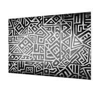 Tulup Papier Peint Décoratif 312x219 cm Colle Incluse Pose Murale Impression de Haute Qualité pour Chambre à Coucher et Salon Décoration Intérieure Facile à Nettoyer - Labyrinthe géométrique