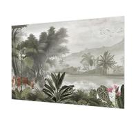Tulup Papier Peint Décoratif 312x219 cm Facile à Nettoyer pour Chambre à Coucher et Salon Impression de Haute Qualité Pose Murale Colle Incluse Décoration Intérieure - oasis tropicale