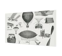 Tulup Papier Peint Décoratif 416x254 cm Décoration Intérieure pour Chambre à Coucher et Salon Colle Incluse Impression de Haute Qualité Facile à Nettoyer Pose Murale - Histoire de l'aviation