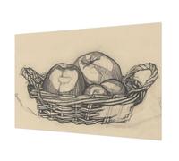 Tulup Papier Peint Intissé 152x104 cm Décoration Intérieure pour Chambre à Coucher et Salon Colle Incluse Impression de Haute Qualité Facile à Nettoyer Pose Murale - corbeille de fruits