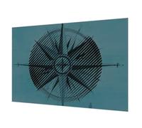 Tulup Papier Peint Intissé 152x104 cm Impression de Haute Qualité Facile à Nettoyer Pose Murale pour Chambre à Coucher et Salon Décoration Intérieure Colle Incluse - compas marin