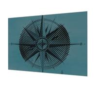 Tulup Papier Peint Intissé 208x146 cm Impression de Haute Qualité Facile à Nettoyer Pose Murale pour Chambre à Coucher et Salon Décoration Intérieure Colle Incluse - compas marin