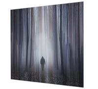 Tulup Papier Peint Intissé 250x250 cm Impression de Haute Qualité Facile à Nettoyer Pose Murale pour Chambre à Coucher et Salon Décoration Intérieure Colle Incluse - Le silence de la forêt