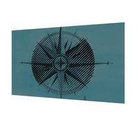 Tulup Papier Peint Intissé 416x254 cm Impression de Haute Qualité Facile à Nettoyer Pose Murale pour Chambre à Coucher et Salon Décoration Intérieure Colle Incluse - compas marin