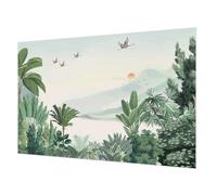 Tulup Papier Peint Intissé avec Motif 104x70 cm Impression de Haute Qualité Facile à Nettoyer Pose Murale pour Chambre à Coucher et Salon Décoration Intérieure Colle Incluse - oasis tropicale