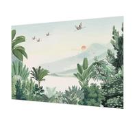 Tulup Papier Peint Intissé avec Motif 208x146 cm Impression de Haute Qualité Facile à Nettoyer Pose Murale pour Chambre à Coucher et Salon Décoration Intérieure Colle Incluse - oasis tropicale