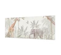 Tulup Papier Peint Mural Intissé 250x104 cm Décoration Intérieure pour Chambre à Coucher et Salon Colle Incluse Impression de Haute Qualité Facile à Nettoyer Pose Murale - oasis tropicale